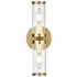 Alora Revolve E12 12-in Clear Glass/Natural Brass Wall Vanity