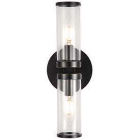 Image1 of Alora Revolve E12 12-in Clear Glass/Urban Bronze Wall Vanity