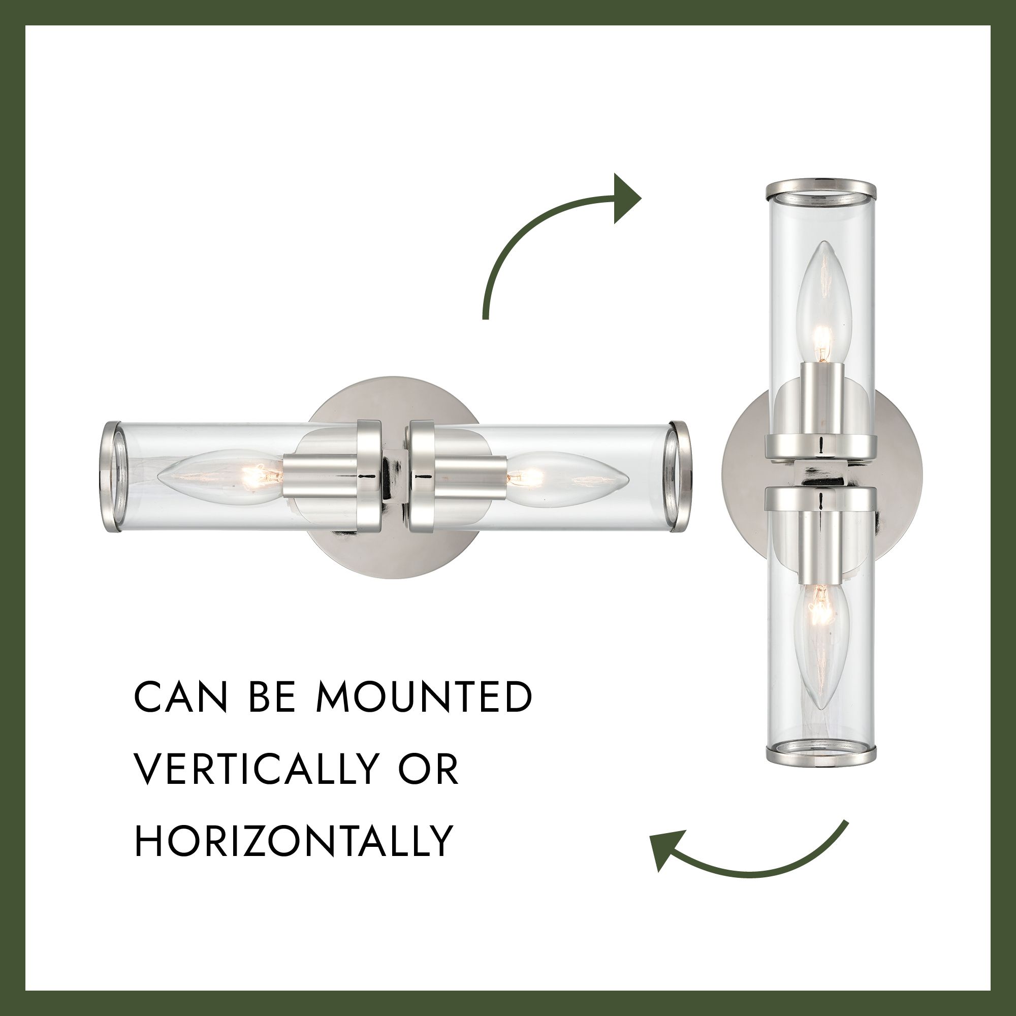 Image 5 Alora Revolve E12 12-in Clear Glass/Urban Bronze Wall Vanity more views