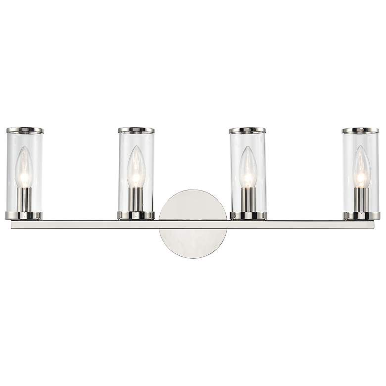 Image 1 Alora Revolve E12 25-in Clear Glass/Polished Nickel Wall Vanity