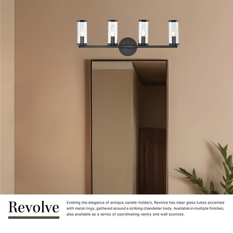 Image 2 Alora Revolve E12 25-in Clear Glass/Polished Nickel Wall Vanity more views