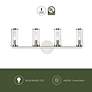 3_Alora Revolve E12 25-in Clear Glass/Polished Nickel Wall Vanity more views