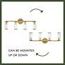 4_Alora Revolve E12 25-in Clear Glass/Polished Nickel Wall Vanity more views