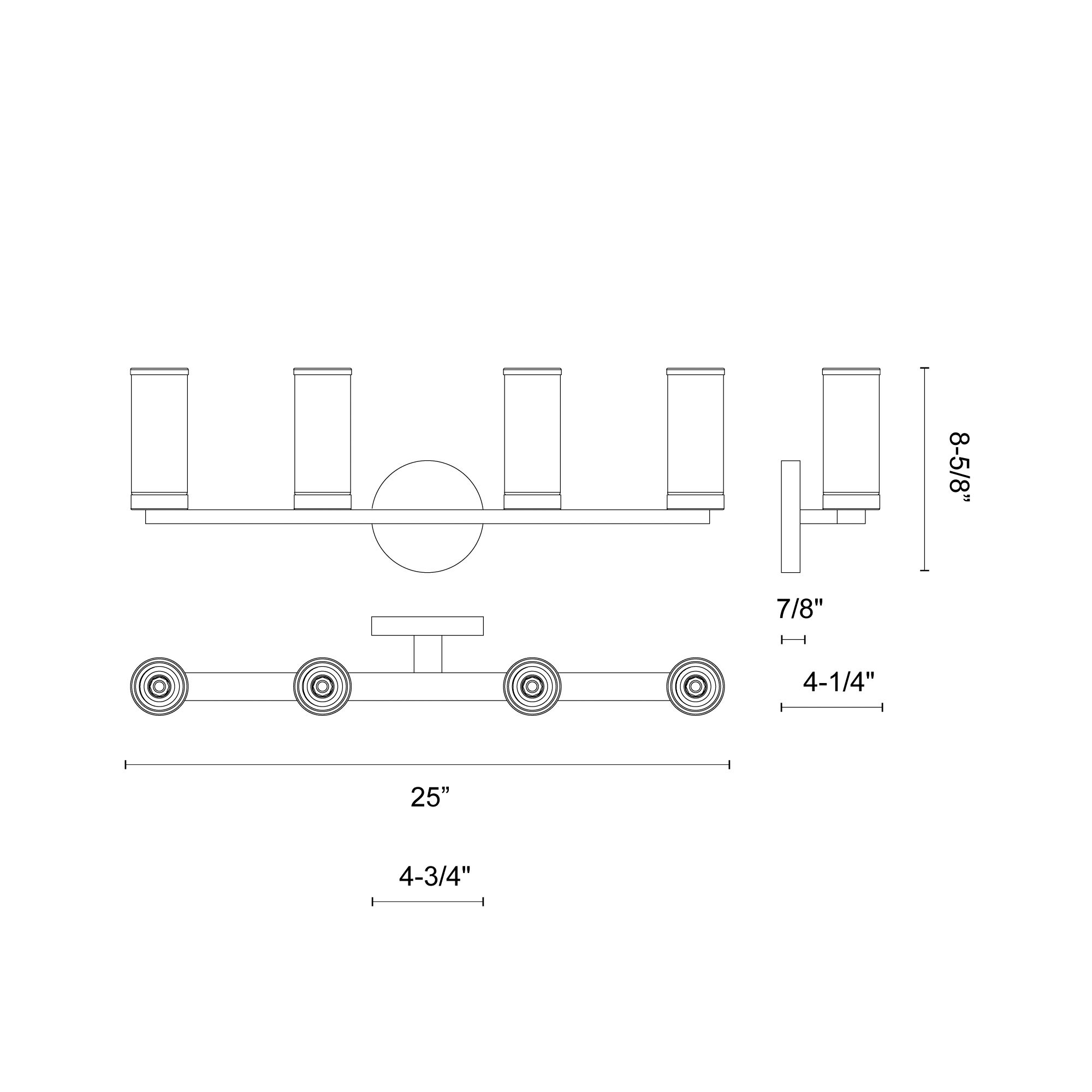 Image 5 Alora Revolve E12 25-in Clear Glass/Polished Nickel Wall Vanity more views