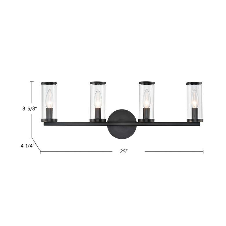 Image 6 Alora Revolve E12 25-in Clear Glass/Polished Nickel Wall Vanity more views