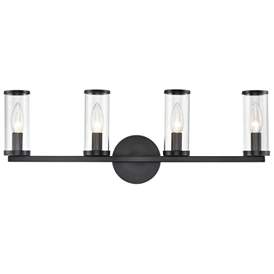 Image1 of Alora Revolve E12 25-in Clear Glass/Urban Bronze Wall Vanity