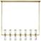 Alora Revolve E12 47-in Clear Glass/Natural Brass Linear Pendant