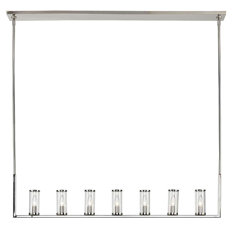 Image 1 Alora Revolve E12 47-in Clear Glass/Polished Nickel Linear Pendant