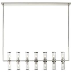 Alora Revolve E12 47-in Clear Glass/Polished Nickel Linear Pendant