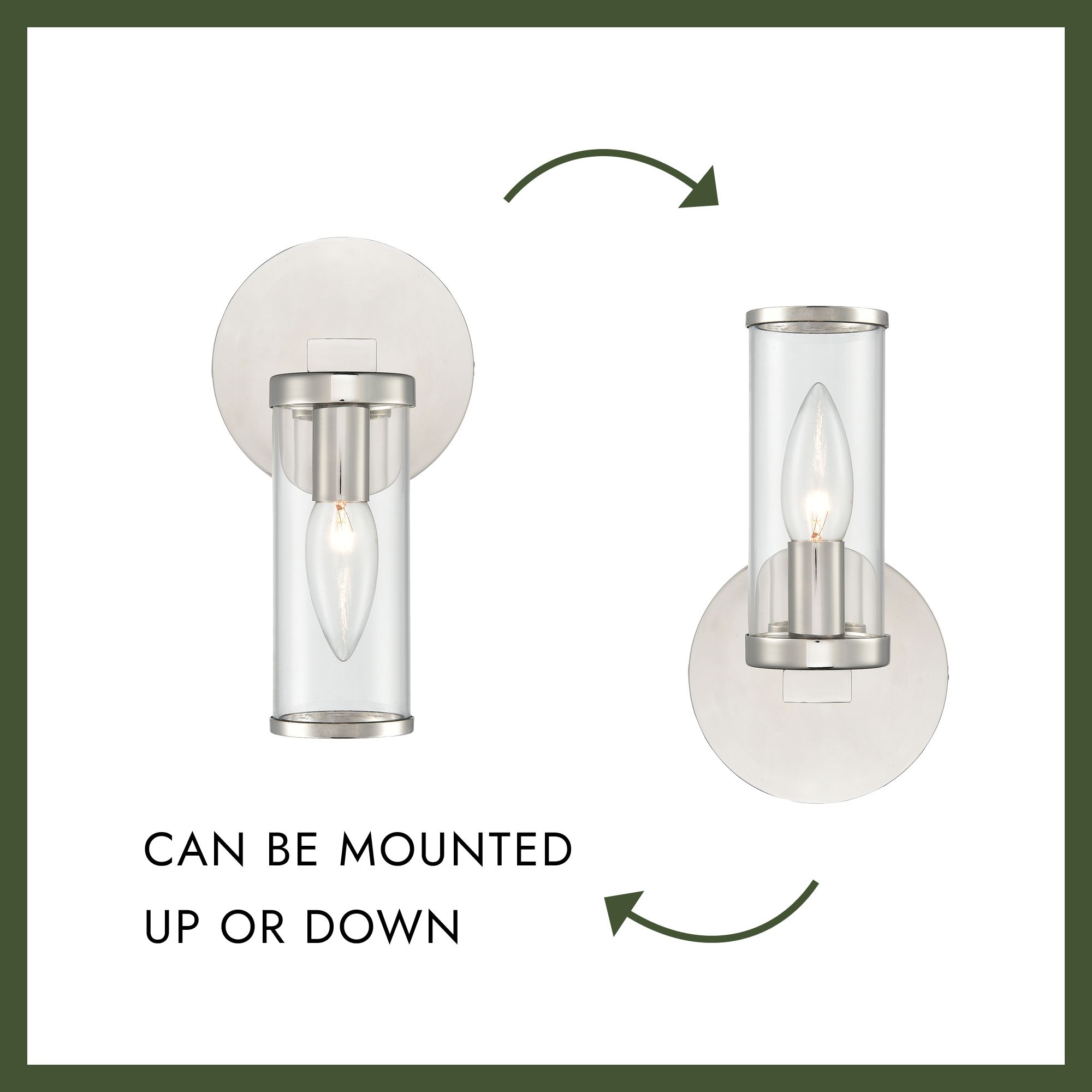 Image 5 Alora Revolve E12 8-in Clear Glass/Natural Brass Wall Vanity more views