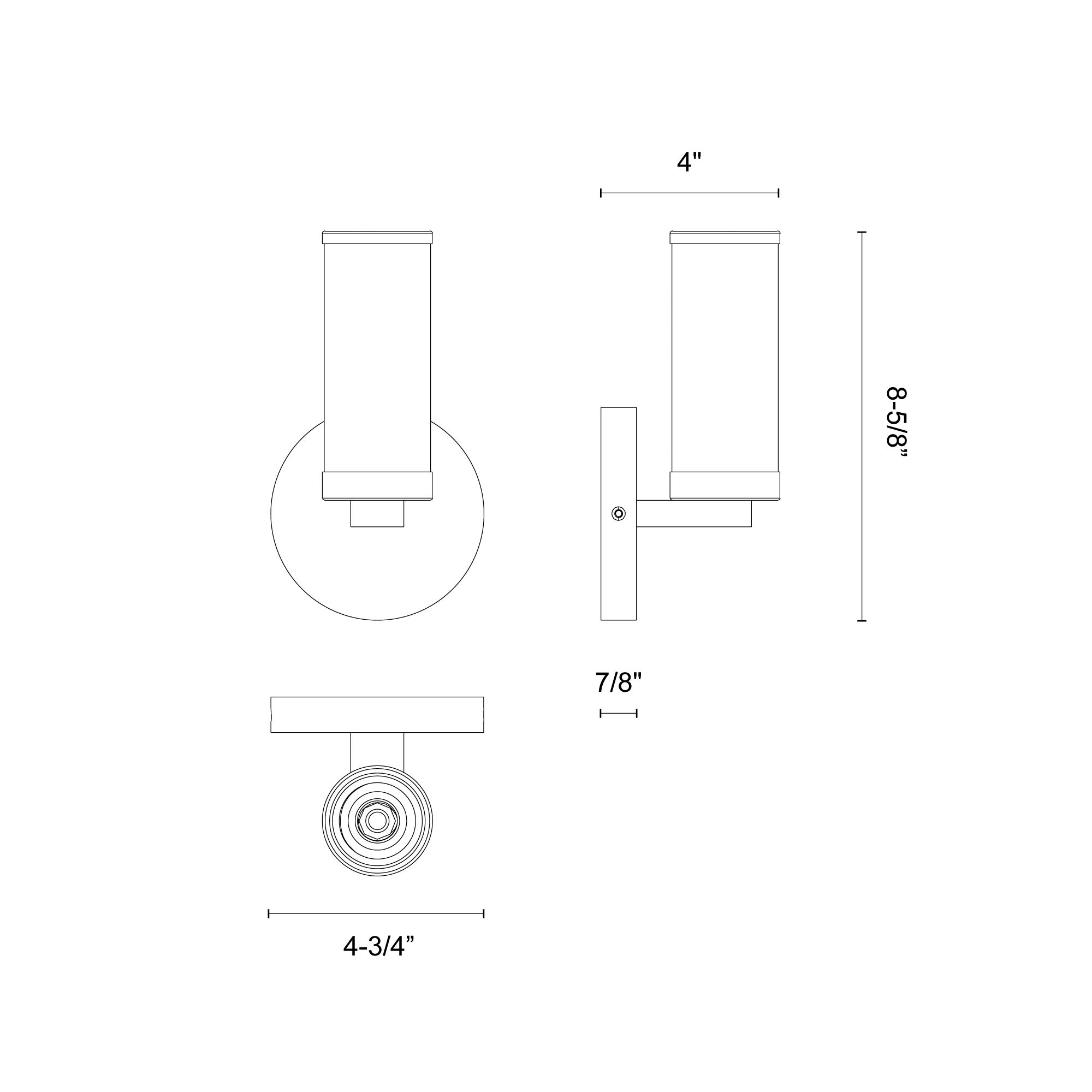 Image 6 Alora Revolve E12 8-in Clear Glass/Natural Brass Wall Vanity more views
