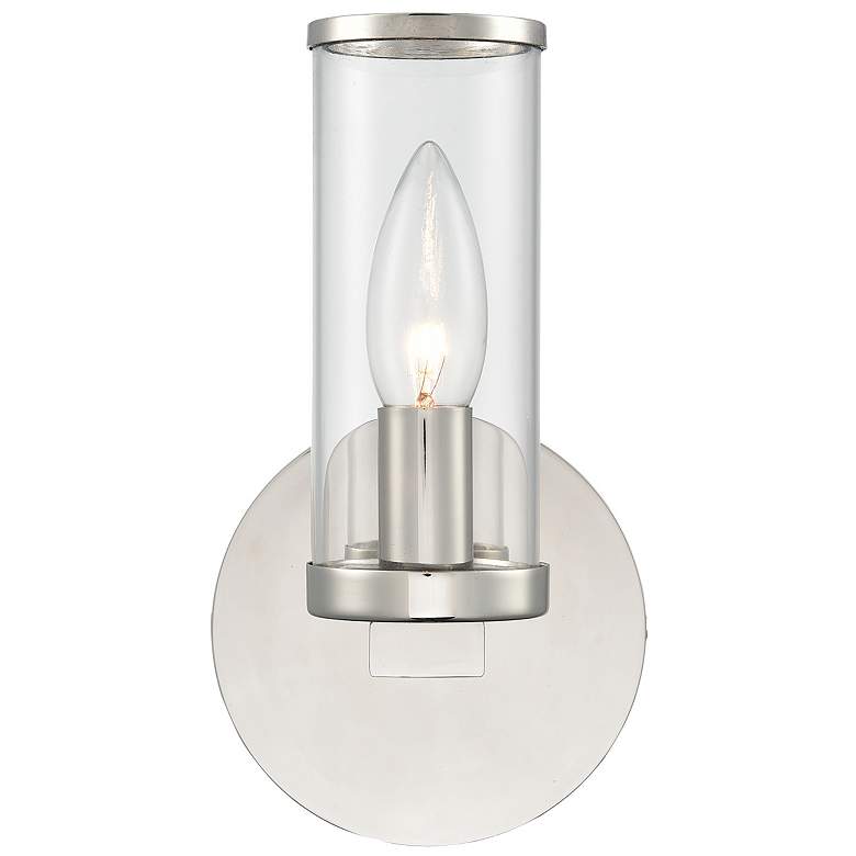 Image 1 Alora Revolve E12 8-in Clear Glass/Polished Nickel Wall Vanity