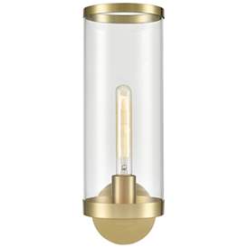 Image1 of Alora Revolve Ii E26 16-in Clear Glass/Natural Brass Wall Vanity