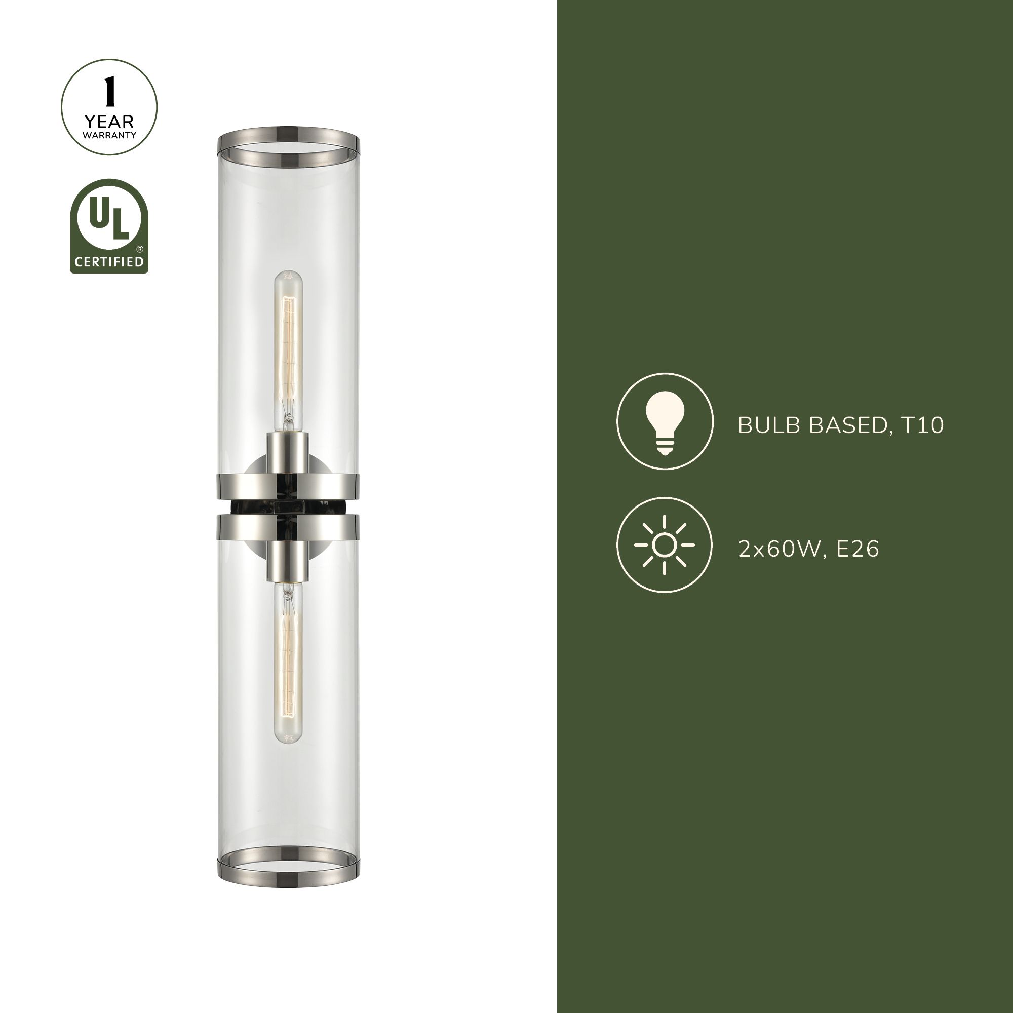 Image 4 Alora Revolve Ii E26 28-in Clear Glass/Urban Bronze Wall Vanity more views