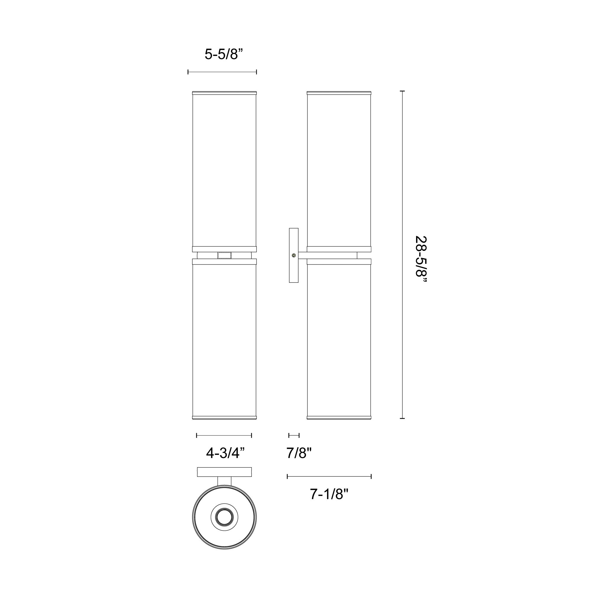 Alora Revolve Ii E26 28-in Clear Glass/Urban Bronze Wall Vanity