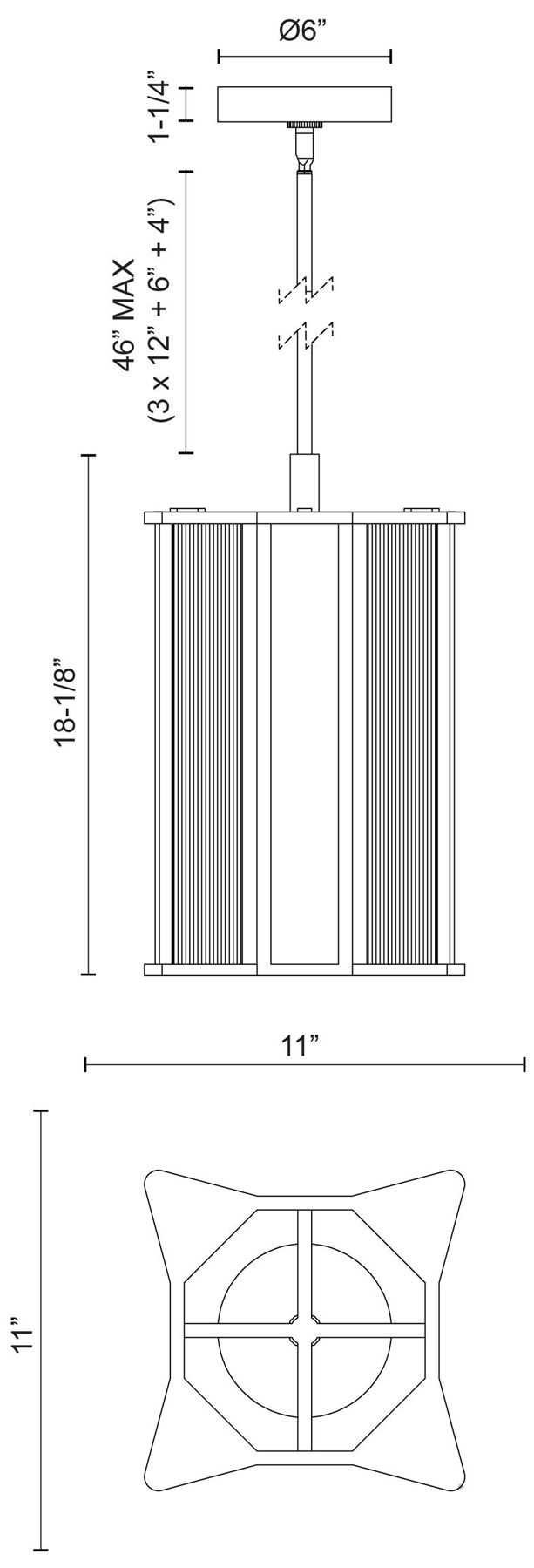 Image 4 Alora Sabre LED 11-in Ribbed Glass/Vintage Brass Pendant more views