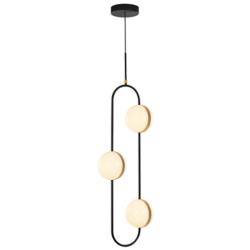 Alora Tagliato LED 3 Head Matte Black/Brushed Gold Pendant