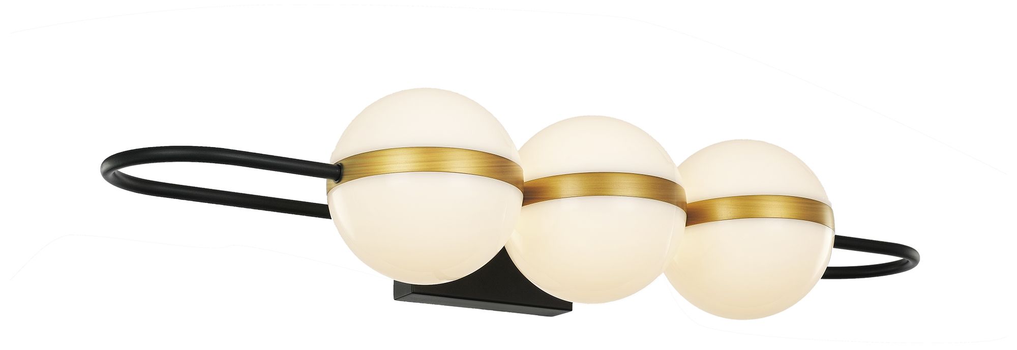 Image 2 Alora Tagliato LED 32-in Matte Black/Brushed Gold Wall Vanity more views