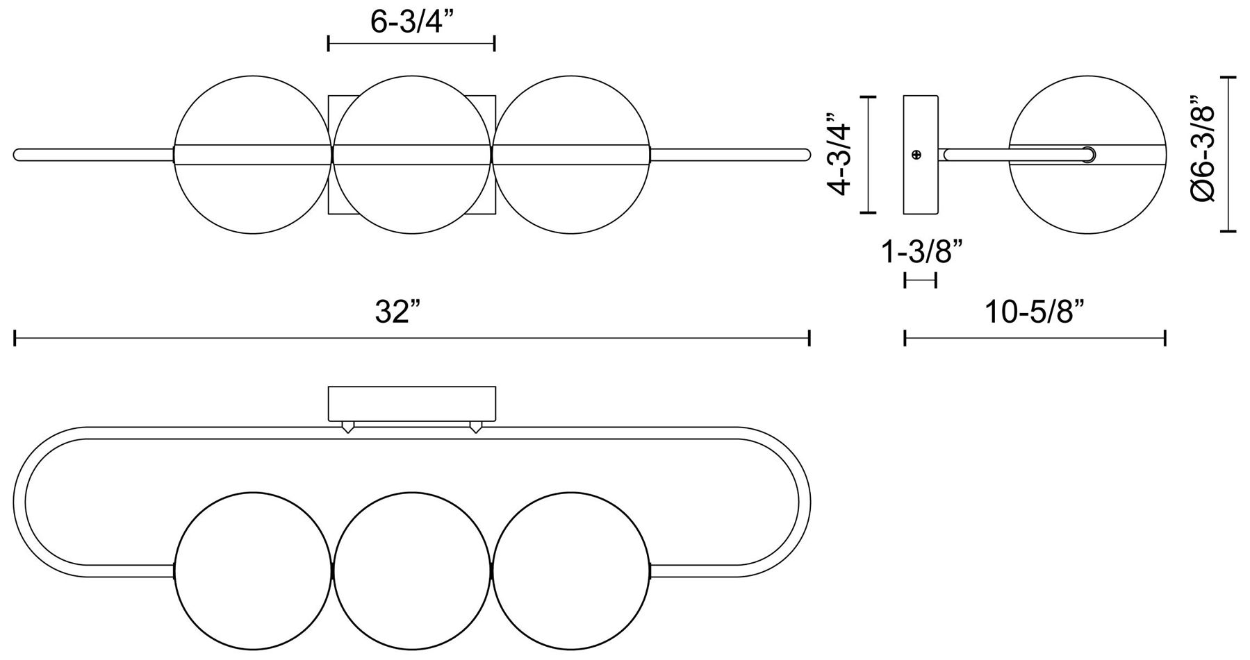 Image 3 Alora Tagliato LED 32-in Matte Black/Brushed Gold Wall Vanity more views