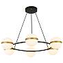 1_Alora Tagliato LED 36-in Matte Black/Brushed Gold LED Chandeliers