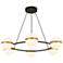 Alora Tagliato LED 36-in Matte Black/Brushed Gold LED Chandeliers