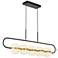 Alora Tagliato LED 5 Head Matte Black/Brushed Gold Linear Pendant