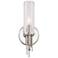 Alora Torres E12 3-in Polished Nickel/Ribbed Glass Wall Vanity