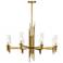 Alora Torres E12 36-in Ribbed Glass/Vintage Brass Chandelier
