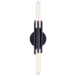 Alora Torres E26 11-in Matte Black Wall Vanity