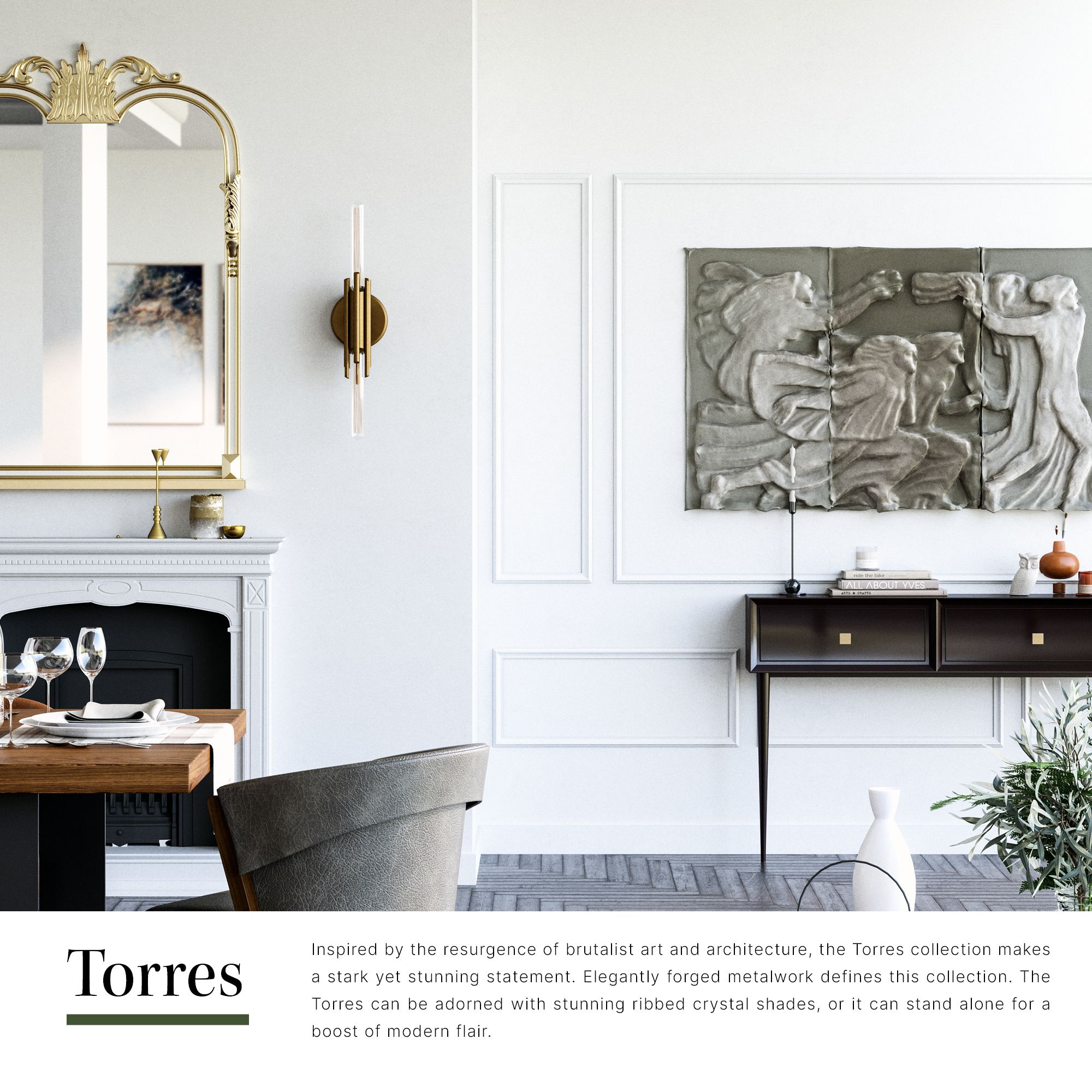 Image 2 Alora Torres E26 11-in Polished Nickel Wall Vanity more views