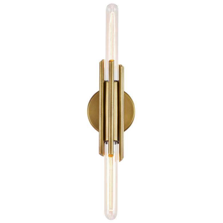 Image 1 Alora Torres E26 11-in Vintage Brass Wall Vanity