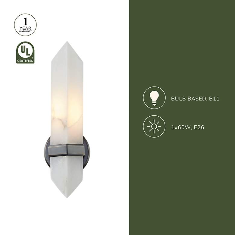 Image 3 Alora Valencia E26 5-in Urban Bronze/Alabaster Wall Vanity more views