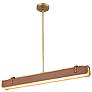 1_Alora Valise LED 31-in Vintage Brass/Cognac Leather Pendant