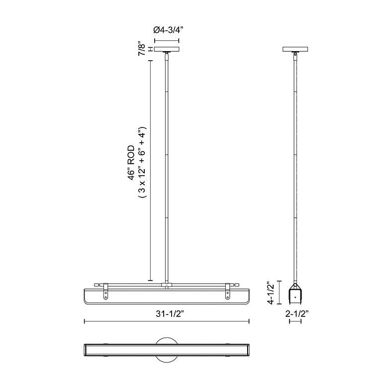 Image 5 Alora Valise LED 31-in Vintage Brass/Cognac Leather Pendant more views
