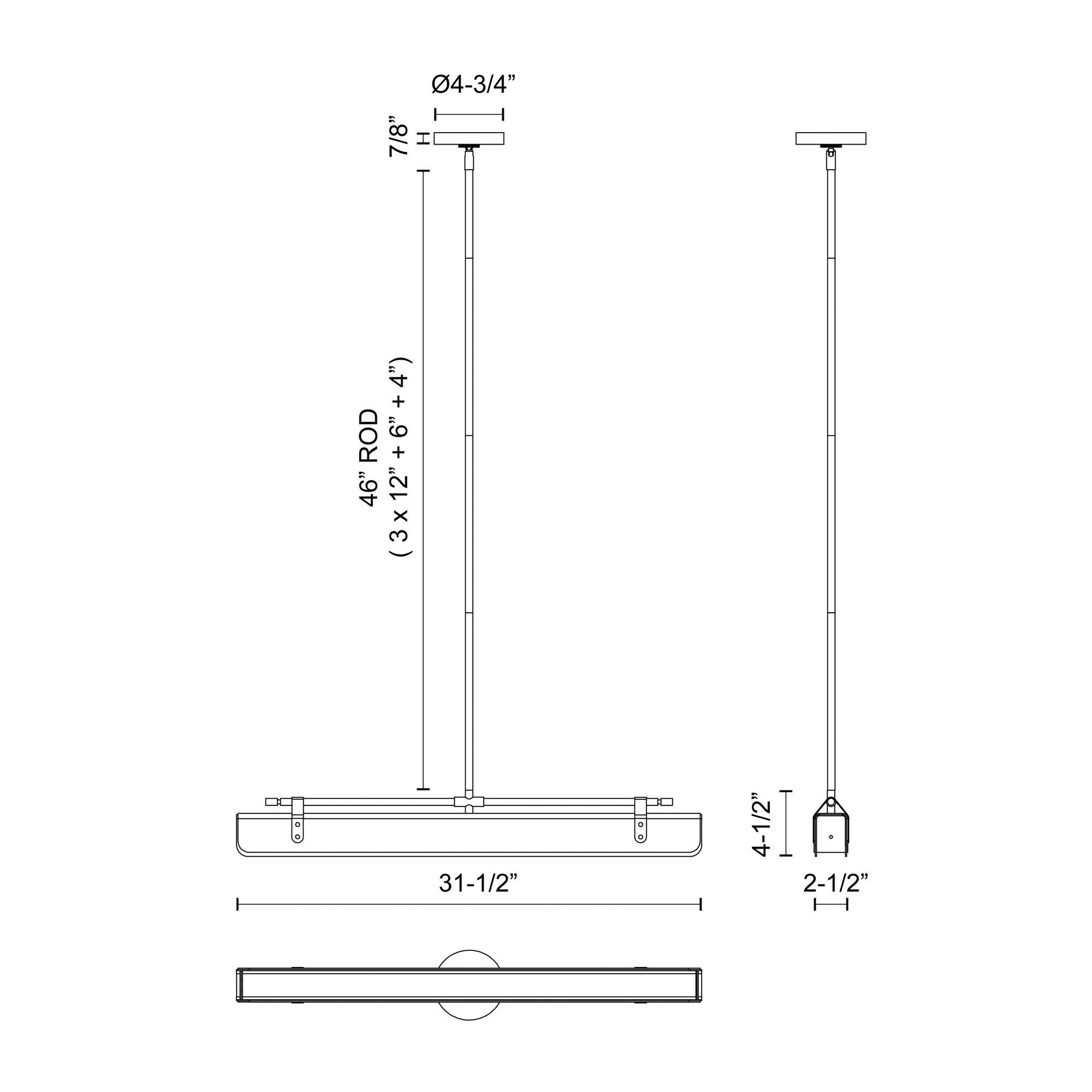 Alora Valise LED 31-in Vintage Brass/Tuxedo Leather Pendant