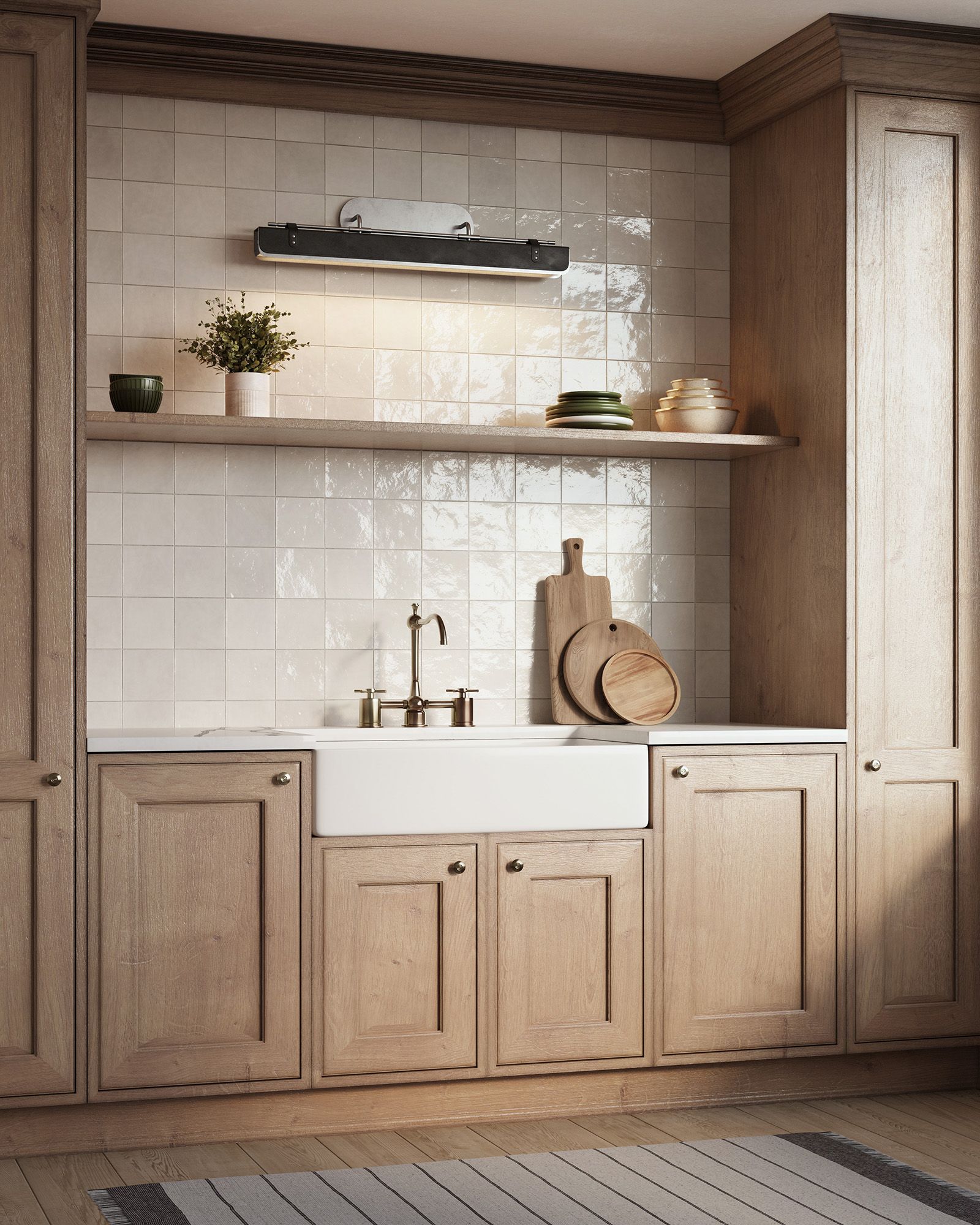 Image 2 Alora Valise LED 32-in Aged Nickel/Tuxedo Leather Wall Vanity more views