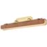 Alora Valise LED 32-in Vintage Brass/Cognac Leather Wall Vanity
