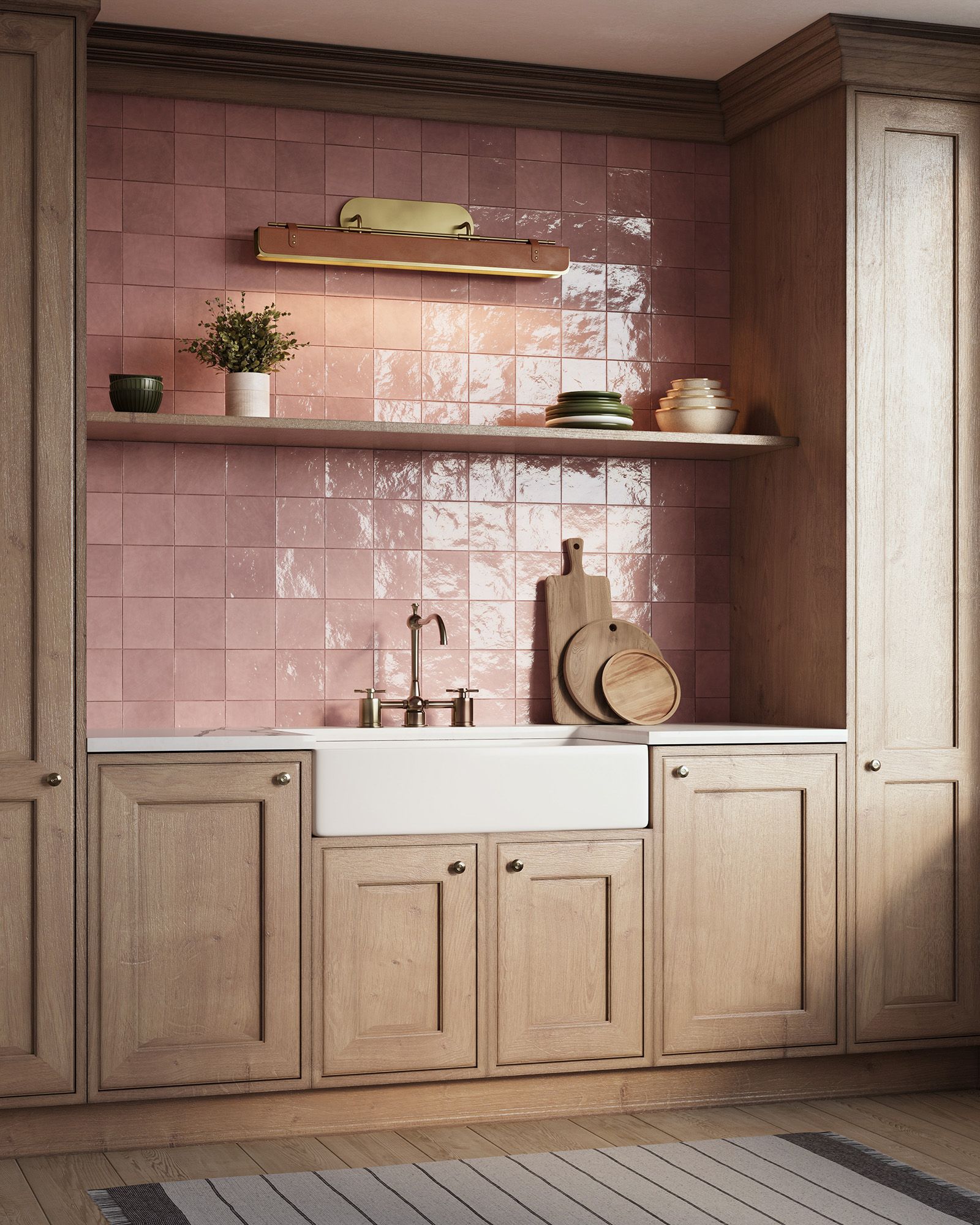 Image 2 Alora Valise LED 32-in Vintage Brass/Cognac Leather Wall Vanity more views