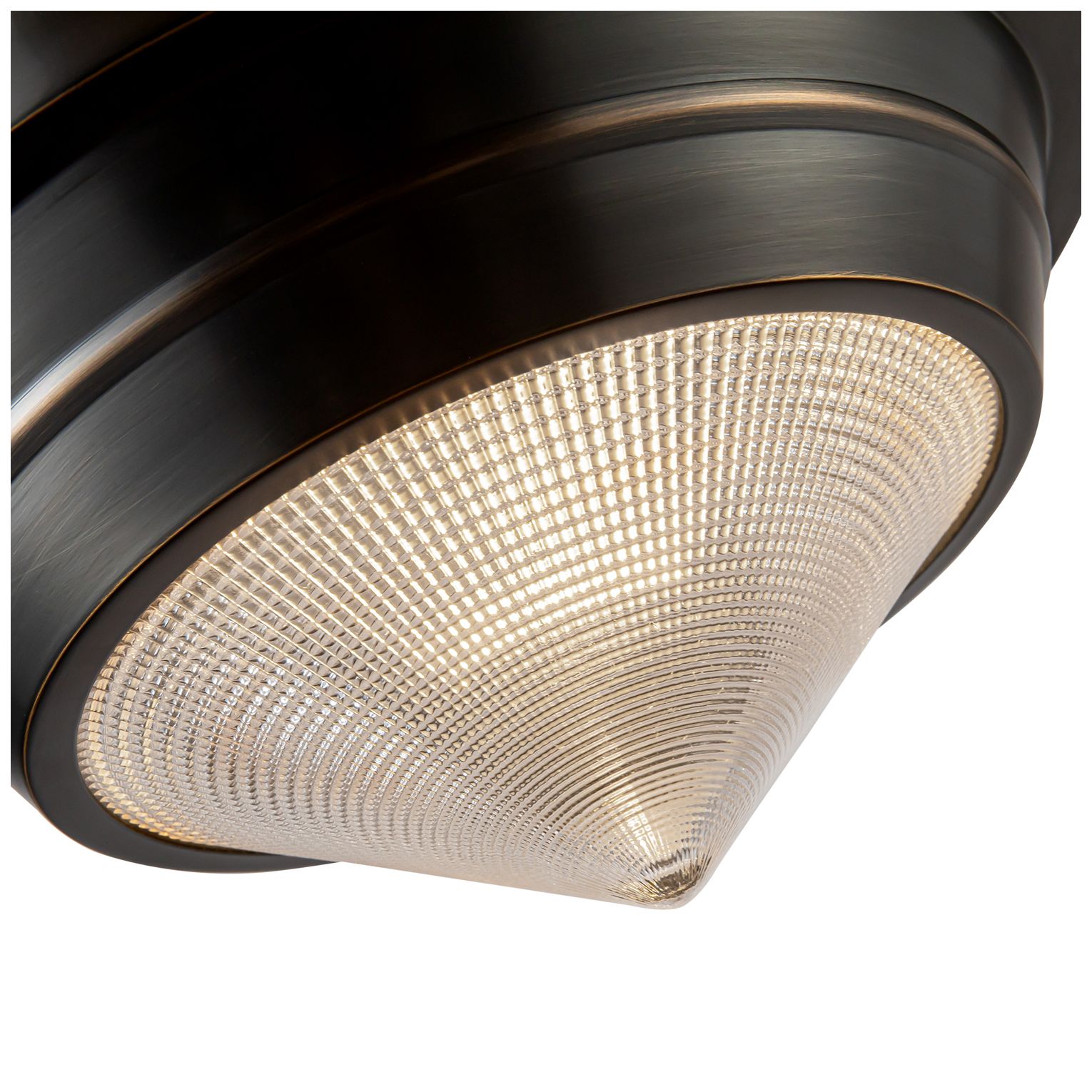 Image 2 Alora Willard E12 10-in Urban Bronze/Prismatic Glass Flush Mount more views