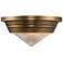 Alora Willard E12 10-in Vintage Brass/Prismatic Glass Flush Mount
