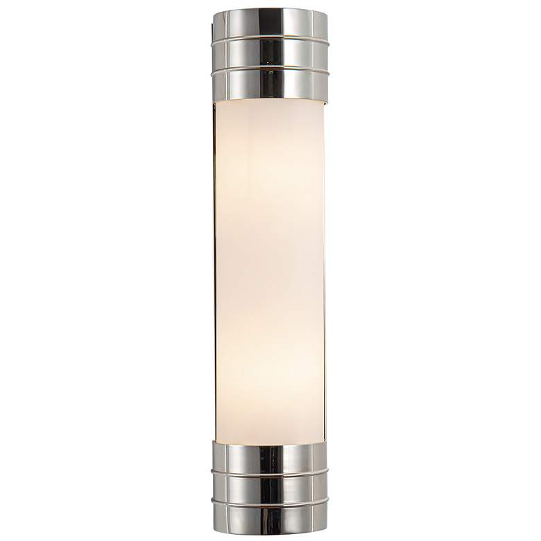 Image 1 Alora Willard E12 18-in Polished Nickel/Opal Matte Glass Wall Vanity
