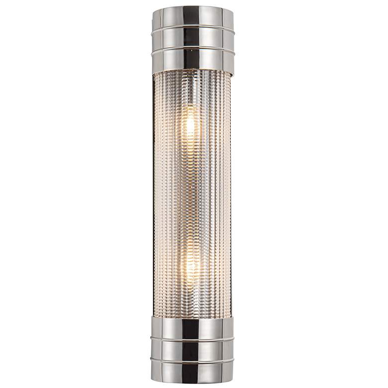 Image 1 Alora Willard E12 18-in Polished Nickel/Prismatic Glass Wall Vanity