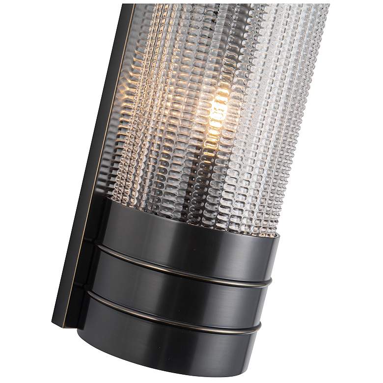 Image 2 Alora Willard E12 18-in Urban Bronze/Prismatic Glass Wall Vanity more views