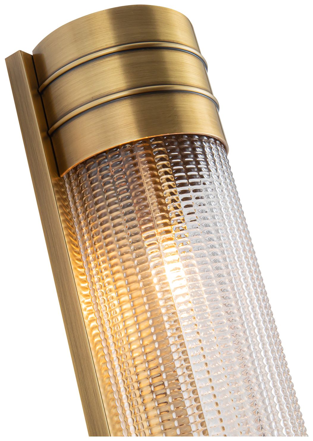 Image 2 Alora Willard E12 18-in Vintage Brass/Prismatic Glass Wall Vanity more views