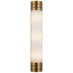Alora Willard E12 24-in Vintage Brass/Opal Matte Glass Wall Vanity