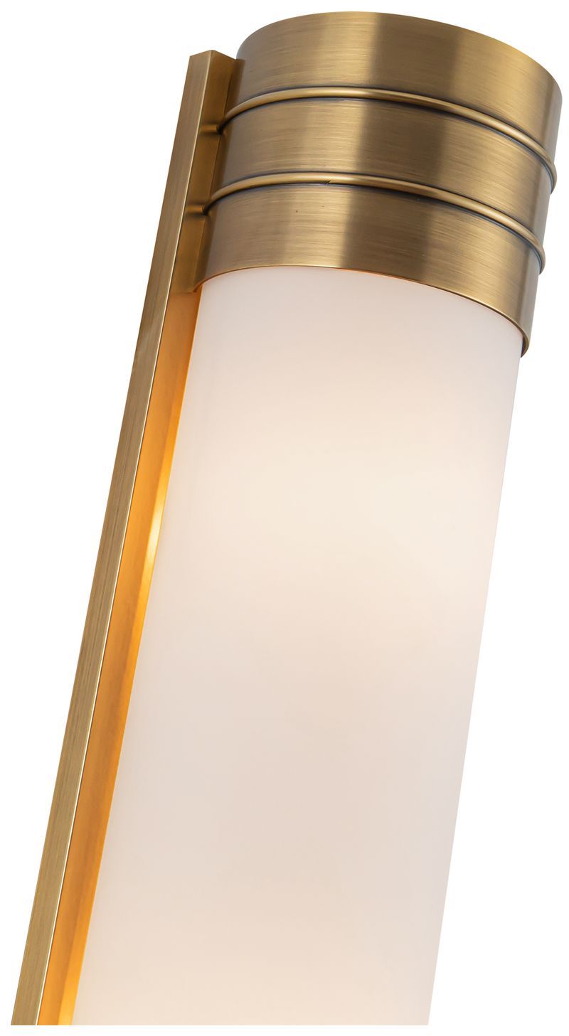 Image 2 Alora Willard E12 24-in Vintage Brass/Opal Matte Glass Wall Vanity more views