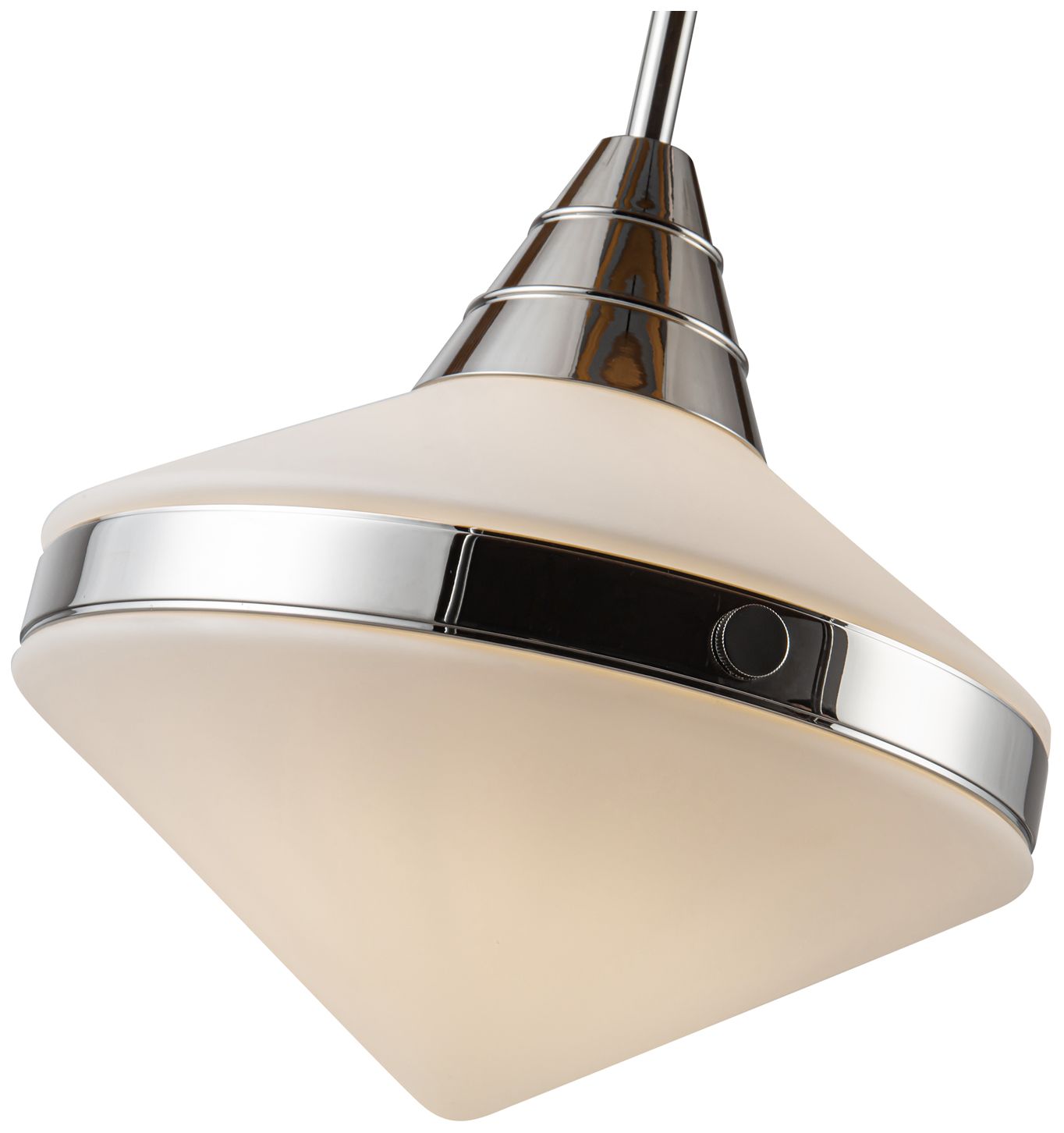 Image 2 Alora Willard E26 14-in Polished Nickel/Opal Matte Glass Pendant more views