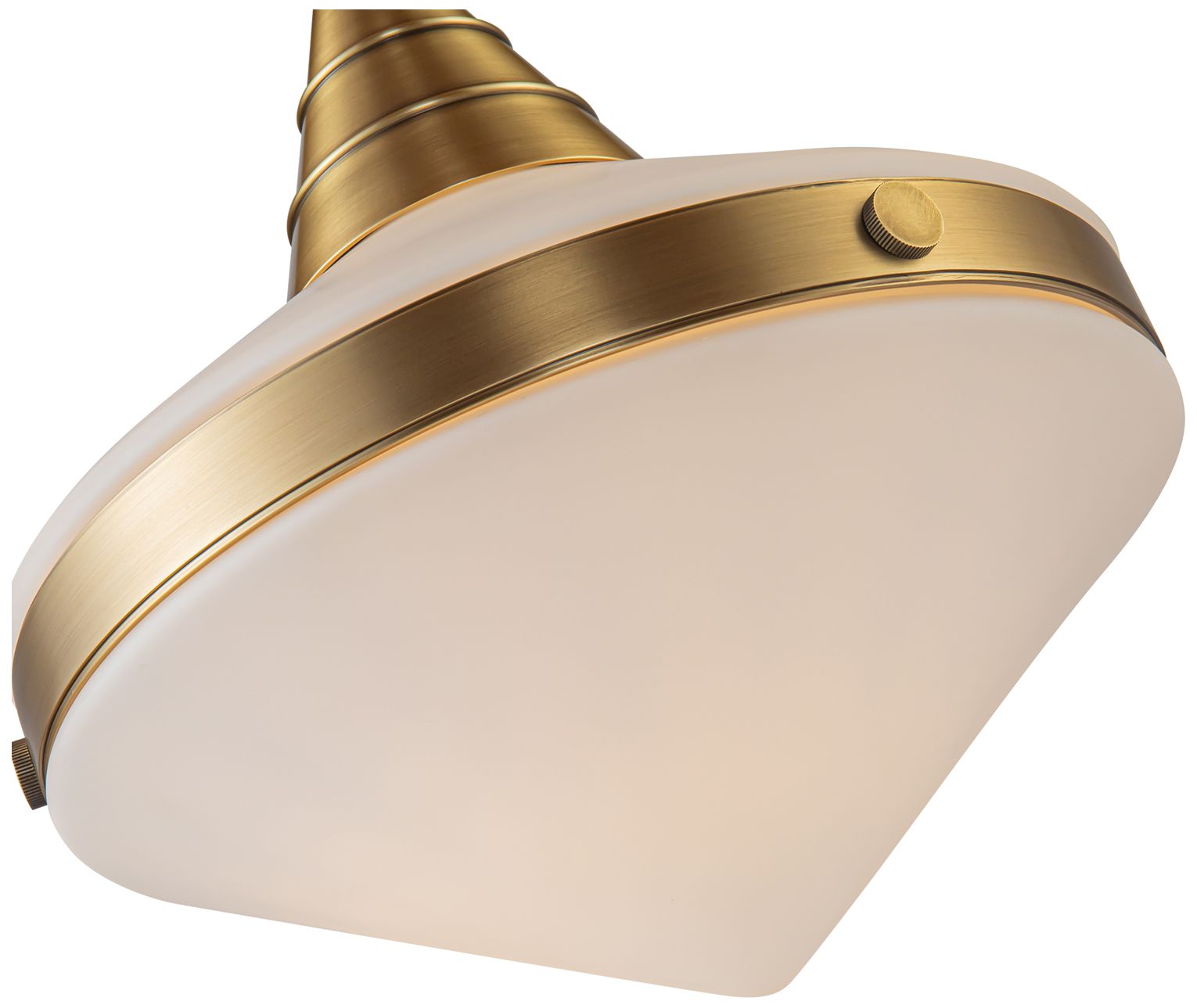 Image 2 Alora Willard E26 14-in Vintage Brass/Opal Matte Glass Pendant more views