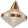 2_Alora Willard E26 14-in Vintage Brass/Prismatic Glass Pendant more views