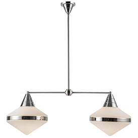Image1 of Alora Willard E26 41-in Polished Nickel/Opal Matte Glass Linear Pendant